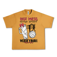 Peanut Butter hot mess always stressed volleyball mama Urban Heavy Tee - MaliasSmallBusiness