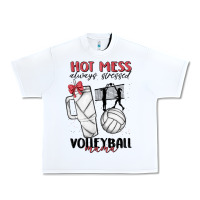 White hot mess always stressed volleyball mama Urban Heavy Tee - MaliasSmallBusiness