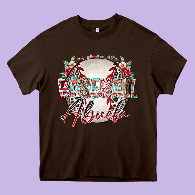Baseball Abuela Heavy Core Tee Designed By Racoondesign