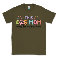 Army Green this dog mom wears her heart on her sleeve Classic Tee - MaliasSmallBusiness