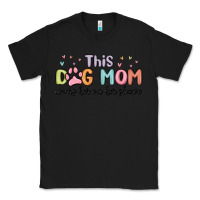Black this dog mom wears her heart on her sleeve Classic Tee - MaliasSmallBusiness