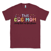 Burgundy this dog mom wears her heart on her sleeve Classic Tee - MaliasSmallBusiness