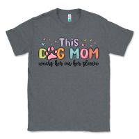 Charcoal Heather this dog mom wears her heart on her sleeve Classic Tee - MaliasSmallBusiness