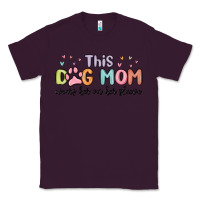 Plum this dog mom wears her heart on her sleeve Classic Tee - MaliasSmallBusiness