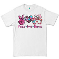 White peace love nurse Premium Tee - AdoDesignShop