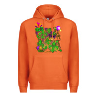 Carrot Louisiana Map Mardi Gras Premium Hoodie - HowdyJamesFarm