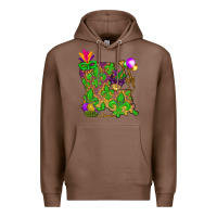 Chestnut Louisiana Map Mardi Gras Premium Hoodie - HowdyJamesFarm