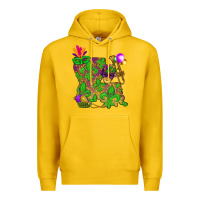 Lemon Louisiana Map Mardi Gras Premium Hoodie - HowdyJamesFarm