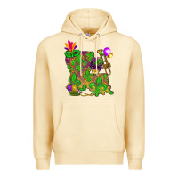 Pina Colada Louisiana Map Mardi Gras Premium Hoodie - HowdyJamesFarm