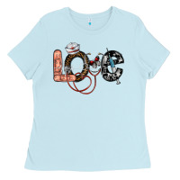 Baby Blue love nurse Ladies Tee - SublimationCraftShop