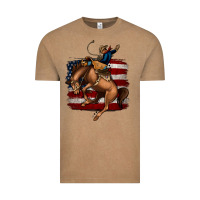 Vintage Coffee Bucking Bronco Vintage Tee - Jasminsmagicworld