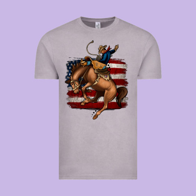 Bucking Bronco Vintage Tee Designed By Jasminsmagicworld