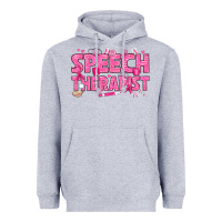 Heather Grey breast cancer speech therapist Heavyweight Hoodie - texasbilliewilder
