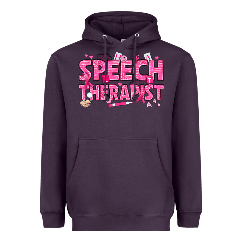 Breast Cancer Speech Therapist Heavyweight Hoodie by texasbilliewilder | Teevron