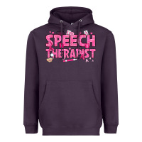 Plum breast cancer speech therapist Heavyweight Hoodie - texasbilliewilder