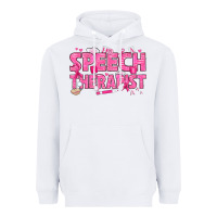 White breast cancer speech therapist Heavyweight Hoodie - texasbilliewilder