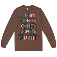 Chestnut dasher dancer prancer vixer comet cupid donner bli Long Sleeve Tee - MaliasSmallBusiness
