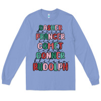 Colony Blue dasher dancer prancer vixer comet cupid donner bli Long Sleeve Tee - MaliasSmallBusiness