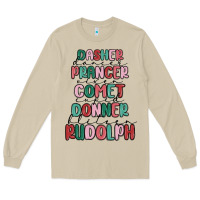 Mushroom dasher dancer prancer vixer comet cupid donner bli Long Sleeve Tee - MaliasSmallBusiness