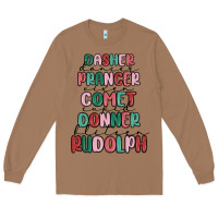 Toasted Coconut dasher dancer prancer vixer comet cupid donner bli Long Sleeve Tee - MaliasSmallBusiness
