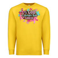 Lemon My god is stronger than Cancer Awareness Premium Sweatshirt - HowdyJamesFarm