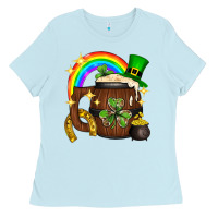 Baby Blue st. patricks day barrel beer Ladies Tee - Neo Western