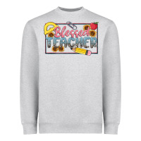 Heather Grey blessed teacher Heavyweight Sweatshirt - MaliasSmallBusiness