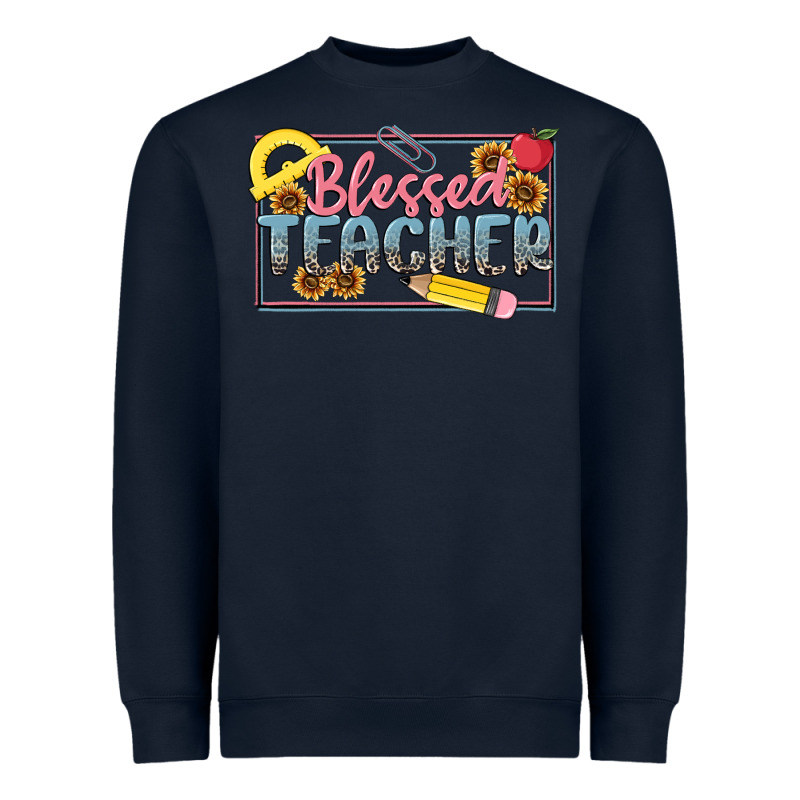 Blessed Teacher Heavyweight Sweatshirt by MaliasSmallBusiness | Teevron