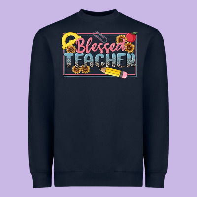 Blessed Teacher Heavyweight Sweatshirt Designed By Maliassmallbusiness