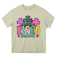 Mossy Easter Day He is risen indeed Heavy Core Tee - OliviaCreatesArt