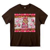 Chocolate Brown easter pink camouflage egg hunter  bunny Heavy Core Tee - BarkalooDesign