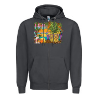 Smoke hello summer pineapple Zipper Hoodie - BarkalooDesign