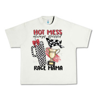 Pistachio hot mess always stressed race mama Urban Heavy Tee - MaliasSmallBusiness