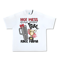 White hot mess always stressed race mama Urban Heavy Tee - MaliasSmallBusiness