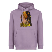 Lavender Fall afro woman blessed Heavyweight Hoodie - NancyCooperArtShop