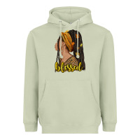 Matcha Fall afro woman blessed Heavyweight Hoodie - NancyCooperArtShop