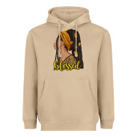 Mushroom Fall afro woman blessed Heavyweight Hoodie - NancyCooperArtShop