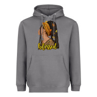 Fall Afro Woman Blessed Heavyweight Hoodie | Teevron