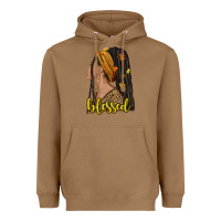 Toasted Coconut Fall afro woman blessed Heavyweight Hoodie - NancyCooperArtShop
