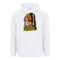 White Fall afro woman blessed Heavyweight Hoodie - NancyCooperArtShop