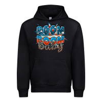 Black Boom boom baby Urban Hoodie - FaDigitalArtStudio