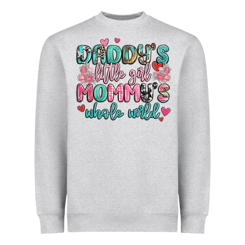 Daddy's Little Girl Mommy's Whole World Heavyweight Sweatshirt by MaliasSmallBusiness | Teevron