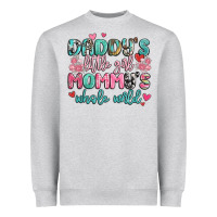 Heather Grey daddy's little girl mommy's whole world Heavyweight Sweatshirt - MaliasSmallBusiness