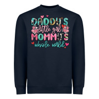 Navy daddy's little girl mommy's whole world Heavyweight Sweatshirt - MaliasSmallBusiness