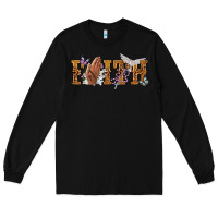 Black faith with praying hands Long Sleeve Tee - NancyCooperArtShop