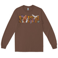 Chestnut faith with praying hands Long Sleeve Tee - NancyCooperArtShop
