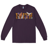 Plum faith with praying hands Long Sleeve Tee - NancyCooperArtShop