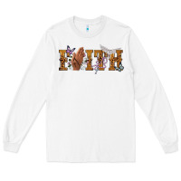 White faith with praying hands Long Sleeve Tee - NancyCooperArtShop