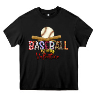 Black baseball is my valentine Heavy Core Tee - RacoonDesign