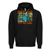 Black country roads take me home old western truck Zipper Hoodie - Jasminsmagicworld